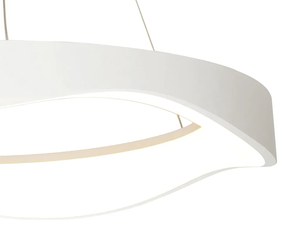 Pendente Amaré Ø62X10Cm Led 60W 3000K Bivolt Alumínio Branco E Acrílic...