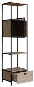 Estante 02 Portas New 180 cm Hanover e Preto - D'Rossi
