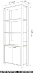 Guarda Roupa Solteiro Closet 73cm 2 Portas Una Mel/Preto C01 - Mpozena