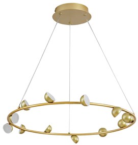 Pendente Mezzo Ø63X8,5Cm Led 39W 3000K Bivolt Alumínio Dourado - Usina...