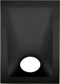 Plafon Embutir Aluminio Square 13,2Cm - PRETO