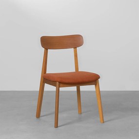 Cadeira Nord Encosto Madeira - Terracota