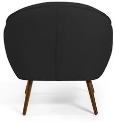 Kit 2 Poltronas Decorativas Nina Pés Palito Madeira D-465 Linho Chumbo