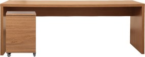 Conjunto Bancada Contemporânea Louro Freijó - 1,36m + Módulo Contemporâneo 1 porta Louro Freijó - 42,5cm