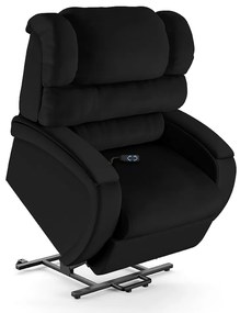 Poltrona do Papai Sala de Cinema Reclinável Kylie Elevação Lift Elétrico PU Preto G23