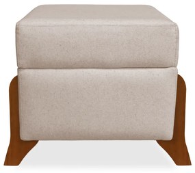 Puff Decorativo Micaela Linho Marrom