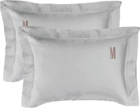 Jogo 2 Fronhas Trussardi 300 fios Cetim Galieno 50x70cm - Marmo  Marmo