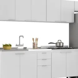 Armário de Cozinha CP06 Com Pia 120cm Pérola Z34 Branco     - Mpozenat