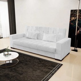 Sofá Cama Casal 3 Lugares 210cm Lisboa Corano  D03 - D'Rossi - Branco