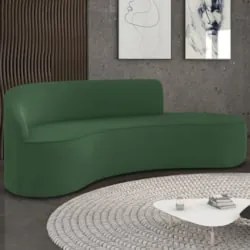Sofá 4 Lugares Para Sala 220cm Orgânico Wendi Veludo Verde I01  - Mpoz