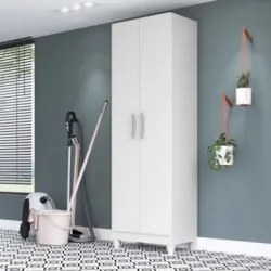 Kit 2 Armários Multiuso Organizador 2 Portas Astrid Z17 Branco - Mpoze