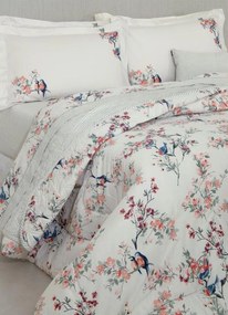 Jogo de Cama 300 Fios Bird Branco King 4 Peças