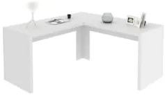 Mesa em L 157cm Home Office ME4116 Branco     - Tecno Mobili