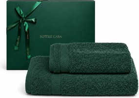 Jogo de Banho 2 pçs Trussardi 100% Algodão Doppia c/ Caixa de Presente Natal - Boschi Boschi