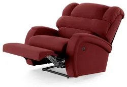 Poltrona do Papai Reclinável Kalie Power Touch USB FH9 Veludo Vermelho