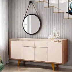 Balcão Buffet Sinfonia com Espelho Adnet 67cm H01 Off White/Cinamomo -