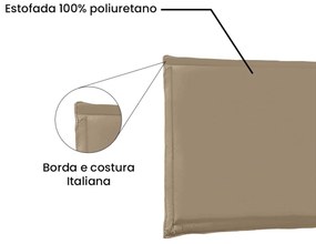 Painel Estofado Cama Casal Nápoles SPZ 140cm Suede