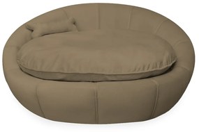 Cama Pet Ariel para Cães e Gatos Almofadada Veludo Cores - Marrom