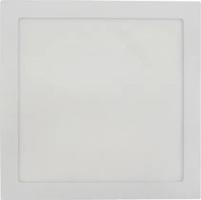 Plafon Led De Embutir Quadrado Branco 18W Moldura - LED BRANCO FRIO (6000K)