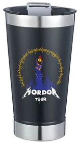 Copo Térmico Mordor Tour - Senhos dos Anéis Com Tampa e Abridor Chopp