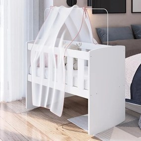 Berço Infantil Com Balanço Soneca Meu Fofinho - Branco