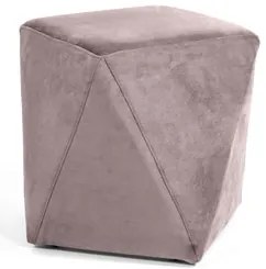 Puff Decorativo Ametista C-305 Veludo Rosa - Domi