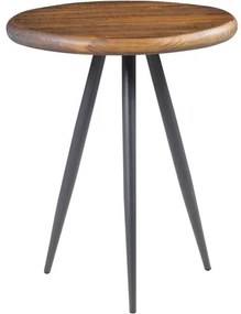 Mesa Lateral Trianon Metal Grafite Rustic Brown 50cm - 44891 Sun House