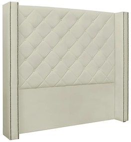 Cabeceira Decorativa Casal 1,64M Loewe PU Marfim G63 - Gran Belo