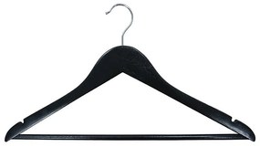 Kit 50 Cabides Pretos Madeira Cerejeira Roupas Saia Camisa