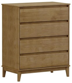 Cômoda Decorativa MDF Cullen 4 Gavetas Freijó - G74 - Gran Belo