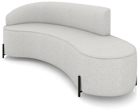 Sofá 4 Lugares Orgânico 220cm Pé Ferro Preto Morgan Linho D03 - D'Rossi - Cinza