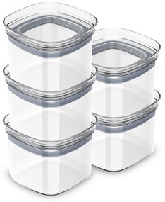 Kit 5 Potes Herméticos de Acrílico - 450ml