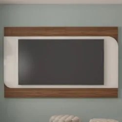 Painel Tv 86 Pol 220cm Suspenso Reno Cedro/Off White A09 - Mpozenato
