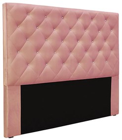 Cabeceira Decorativa Casal 1,40M Tàzio Veludo Rosa G63 - Gran Belo