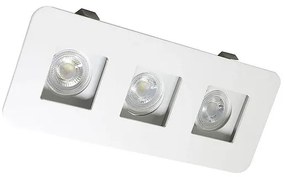 Plafon Embutir Aluminio Branco 19,5Cm