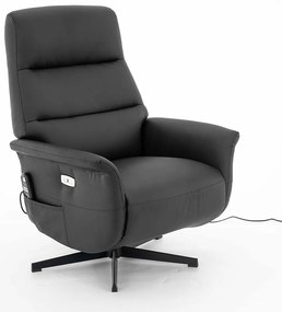 Poltrona de Massagem Reclinável Nevada Giratória com USB PU G56 - Gran Belo - Preto