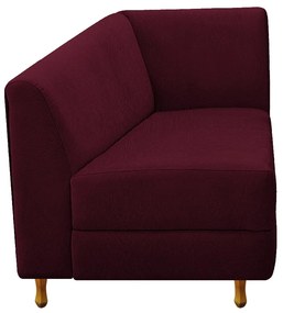 Recamier Valéria 160cm Lado Esquerdo Suede Bordô - ADJ Decor