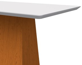 Mesa de Jantar Bella 120 cm Off White Base Ypê - D'Rossi