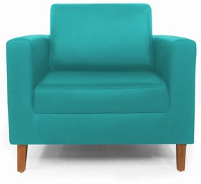 Poltrona Decorativa Gabriela Suede Azul Tiffany