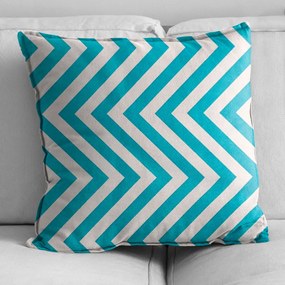 Capa para Almofada Tecido Estampado Zig Zag Azul D90 42x42 Cm - D'Rossi