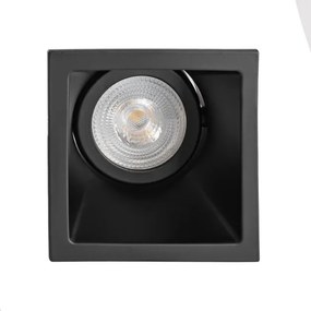 Plafon De Embutir Aluminio Preto Square