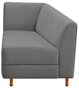 Recamier Valéria 185cm Lado Direito Corano Cinza - ADJ Decor
