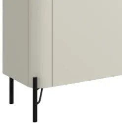 Rack TV 85 Pol 260cm 4 Portas Lisas Blen Luna/Preto I06 - Mpozenato
