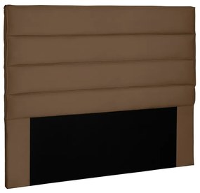 Cabeceira Cama Box Solteiro 90cm La Italiana Suede Caramelo - Sheep Estofados - Marrom