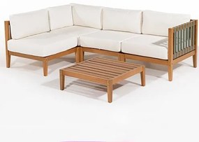 Conjunto Canto Aurora Assento Areia Mesa Centro Mel - 78452 Sun House