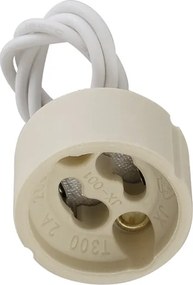 Soquete Cerâmica Branca Para Lâmpada Gu10
