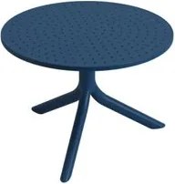Mesa Redonda de Apoio Livy Aurah 60x43cm Azul Petróleo Polipropileno Plaxmetal