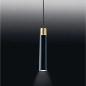 Pendente Tubo Ø5X28Cm Metal 1 X Mr11 Gu10 |Old Artisan Pd-4948 (PRETO / CROMADO)