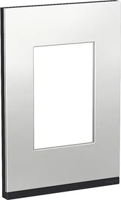 Placa Suporte 4x2 3 Módulos Vertical Grafite Orion Class
