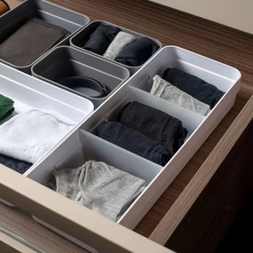 Organizador de Gavetas Logic com 2 Divisórias - Branco